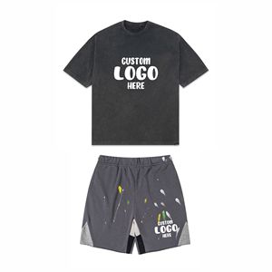 Conjunto de dos piezas de verano con logotipo personalizado para hombre, el mejor chándal de verano, conjunto de camiseta y pantalones cortos de 2 piezas - Product Image 1