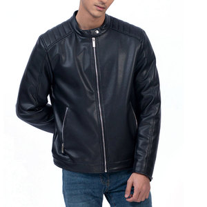 Modern <b>Men</b> <b>Leather</b> <b>Jacket</b> With Durable Front Zip Pattern For Stylish Winter <b>Jacket</b> Fashion Look - Product Image 2