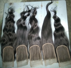 Extensions de cheveux naturels indiens Remy vierges ondulés avec fermetures en dentelle HD 4x4 5x5 - Product Image 3