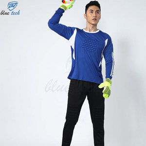 ชุดผู้รักษาประตูฟุตบอลคุณภาพสูง เสื้อเจอร์ซีย์พร้อมกางเกงบุฟองน้ำพิมพ์ลาย ป้องกันรังสียูวี แห้งเร็ว ชุดยูนิฟอร์มผู้รักษาประตูแบบกำหนดเองได้ - Product Image 4