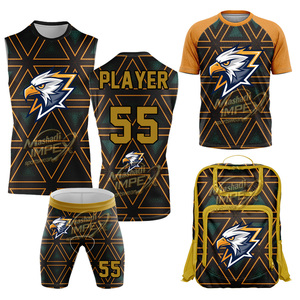 Tenue de sport respirante 7V7, uniforme de football américain sans manches, haute qualité, logo personnalisé, fabriqué au Pakistan, vente chaude 100% - Product Image 1