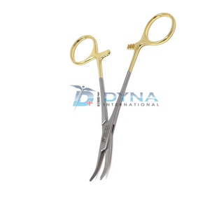 10 pièces pinces à moustiques incurvées à poignée demi-dorée pince Halsted hémostatique chirurgicale - Product Image 3