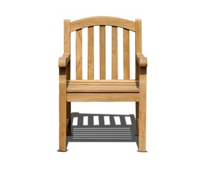 Fauteuil d'extérieur moderne en teck durable, confortable, imperméable et empilable pour jardin, patio, salon, parc, hôtel/villa - Product Image 1