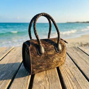 Bolso de Viaje Mini Speedy de Lujo en Cuero Genuino 100% Marrón Oscuro, Resistente, con Doble Asa para Mujer - Product Image 5