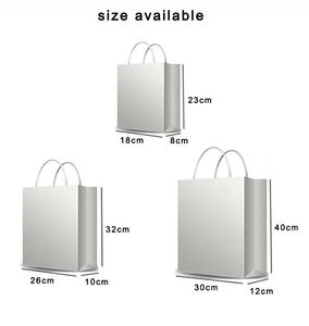 Sac cadeau en carton kraft laminé, personnalisé ODM, écologique, nouveau style, avec poignée en ruban, coloré, pour magasin de vêtements et bougies - Product Image 4