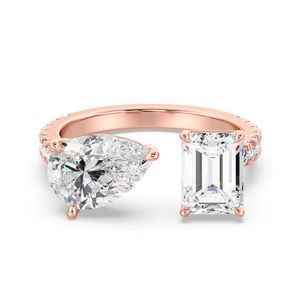 Toi et Moi Pear & แหวนมรกต - Product Image 5