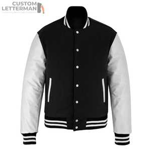 Chaquetas Varsity de Invierno con Mangas Blancas, Estilo Personalizado, en Cuero/Lana, en Oferta, Venta en Línea a Precio Económico - Product Image 1