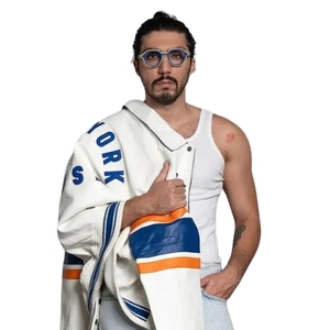 Wholesale 1 MOQ Genuine <b>Leather</b> New York USA Avirex-Style Varsity Bomber <b>Jacket</b> | Premium Streetwear Outerwear High-Volume Urban - Product Image 2