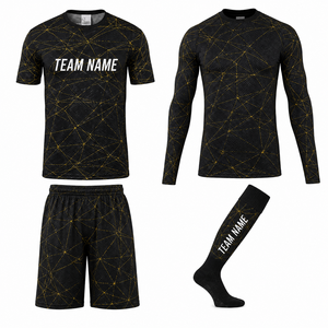Tenue de football personnalisée : Maillot à manches courtes ou longues, short, chaussettes – Ensemble complet sublimé pour équipe de club – Vente en gros OEM - Product Image 1