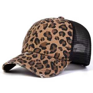 Gorra Trucker con Estampado de Leopardo, Unisex, Ajustable, Transpirable, con Malla en la Parte Trasera, Informal, para Primavera/Verano, de Poliéster y Algodón - Product Image 2