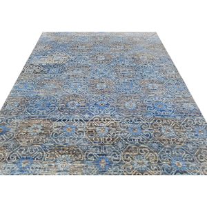 Tapis ethnique en laine noué à la main, à poils ras, artisanal, avec motifs traditionnels vibrants - Product Image 5