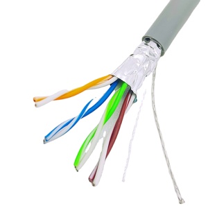 CAT6A <span class=keywords><strong>f</strong></span>/<span class=keywords><strong>utp</strong></span> ตัวนำแข็ง23AWG สายแจ็กเก็ต PE/สาย LAN/สายเคเบิลเครือข่าย/สายเคเบิลป้องกัน - Product Image 2