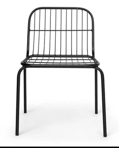 Gold <b>Metal</b> Wire Dining <b>Chair</b> Modern Industrial Home Office Outdoor Indoor Stylish Luxury Elegant Home Decor Set - Product Image 2