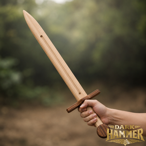 Espada Vikinga de Madera Hecha a Mano Dark Hammer - Espada Antigua de Práctica y Entrenamiento, el Mejor Regalo para Hombres con Personalización - Product Image 1