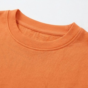 Women's Orange 2 Piece Knitted Shorts <b>Set</b> Crew Neck Short Sleeve Loose Fit Solid Color Casual Above Knee Home Wear <b>Twin</b> <b>Set</b> - Product Image 4