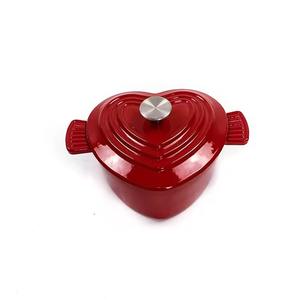 Highest quality <b>rose</b> madder heart looked metal casserole dish is ideal for family-sized portions that need structural <b>support</b> - Product Image 6