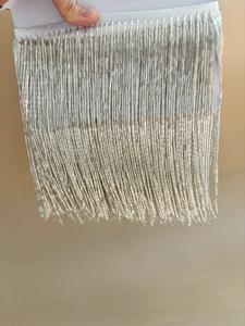 Ribete de flecos de alambre metálico trenzado antiguo de alta calidad, adornos de flecos de alambre chapado personalizados para cortinas y prendas de vestir - Product Image 1