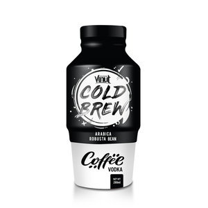 Boisson de café froid VINUT, mélange Arabica Robusta, en canette 280ml, 8 Brix, pur naturel, pour la vente en gros, OEM, ODM, marque privée - Product Image 1
