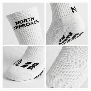 Crew <b>Socks</b> Geometric Pattern Blue Breathable <b>Running</b> <b>Socks</b> for Adults Spring Season - Product Image 4