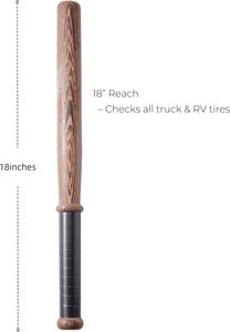Varilla de inspección de neumáticos de madera dura de 18 pulgadas de alta resistencia para camiones, autocaravanas y remolques con agarre ergonómico para una fácil inspección. - Product Image 5