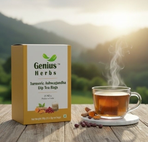 Turmeric Ashwagandha Tea Bags Extra Calm Rich golden cup with a lingering soothing finish Great for focused <b>wellness</b> routines - Product Image 2