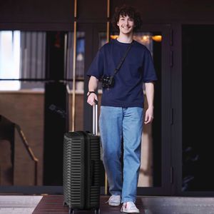 2303 nero Hardside espandibile Set di bagagli 3 pezzi Spinner valigia TSA lucchetto leggero 19 pollici 23 pollici 27 pollici bagaglio a mano - Product Image 3