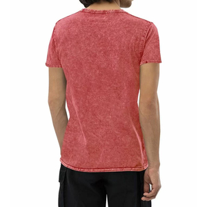 เสื้อยืดคอกลมแขนสั้นผ้าฝ้าย 100% ระบายอากาศได้ดี สกรีนโลโก้และสีตามสั่งสำหรับผู้ชาย ล้างสีแบบแอซิดวอช - Product Image 5