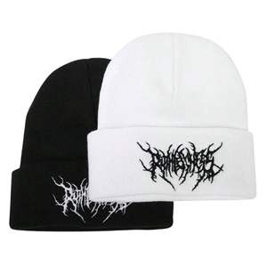 Servicio OEM, Diseño Personalizado, Gorros Sublimados Elásticos con Puño, Tejido Acrílico/Algodón, Gorro de Invierno Cálido de Punto Acanalado, Lazos con Puntos - Product Image 2