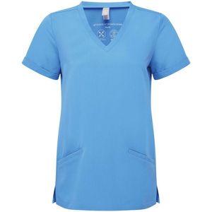 Unisex V Neck Short Sleeve Cotton Jersey <b>Scrub</b> <b>Tops</b> Hospital Uniforms for Nursing Workwear OEM Red Green Gray - Product Image 3