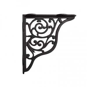 Elegant Iron Shelf Bracket For Decorative <b>Wall</b> <b>Shelving</b> Enhancing Home Interior With Subtle Metal Accent - Product Image 1