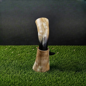 Corne à boire artisanale en corne de buffle écologique, forme naturelle, corne polie, corne à boire viking, décoration de mariage et de maison, artisanat - Product Image 5