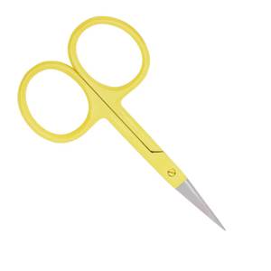 Ciseaux à cuticules jaunes, lame en acier inoxydable, manche en plastique, pointe acérée, outil de manucure pour adultes - Product Image 5