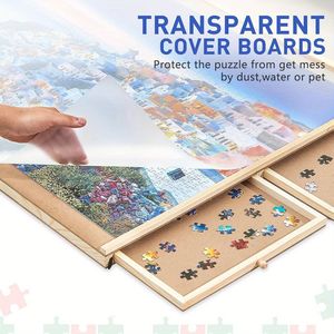 Panchetto Puzzle per adulti portatile con 6 cassetti robusto tavolo rompicapo 1500 fai da te Puzzle girevole accessorio Lazy Susan - Product Image 2