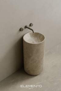 Lavabo de Pedestal para Baño, Moderno, Hecho a Mano, de Mármol Natural, Sobre Encimera, con Desagüe, para Uso en Almacenes - Product Image 2