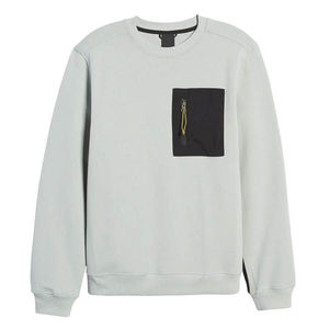 เสื้อสเวตเชิ้ตผู้ชายสไตล์ลำลองแบบสวมหัว คอโอ ทรงโอเวอร์ไซส์ สีพื้น ผ้าคอตตอนเทอร์รี่ รุ่นใหม่สำหรับฤดูใบไม้ผลิและฤดูใบไม้ร่วง - Product Image 2