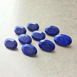 Pierre précieuse naturelle Lapis Lazuli facettée ovale calibrée de qualité AAA+, pour la fabrication de bijoux - Product Image 2
