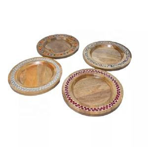 Tabla de cortar ecológica de alta calidad, tabla de queso de madera de mango natural, tabla de servir de resina de perla madre multidiseño - Product Image 2