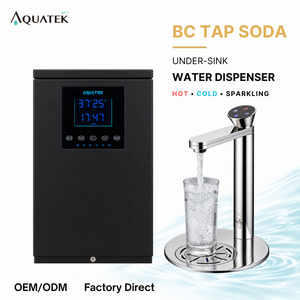 Distributeur d'eau gazeuse AQUATEK BC TAP SODA pour bureau et cuisine, avec eau chaude et froide, système sous comptoir - Product Image 1