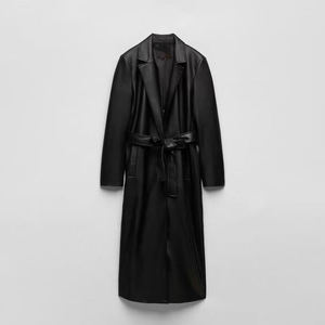 Abrigo Largo Premium 2026 de Piel de Oveja Genuina para Mujer, Colores Personalizados, Impermeable, Cálido para Invierno, Estilo Vintage, Botones de Cuerno, Poliéster - Product Image 4