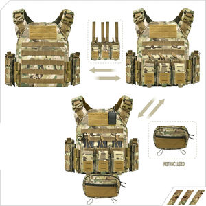 เสื้อกั๊กยุทธวิธีแบบปรับได้สำหรับการฝึกซ้อม ออกกำลังกาย ผ้าทนทาน กระเป๋าหลายช่อง น้ำหนักเบา เหมาะสำหรับเล่นกีฬา - Product Image 3