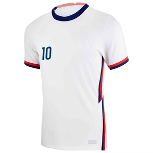 เสื้อฟุตบอลสีขาวสำหรับผู้ชาย หมายเลข 10 คอกลม แขนสั้น ผ้าโพลีเอสเตอร์ ระบายเหงื่อได้ดี ชุดทีม - Product Image 1