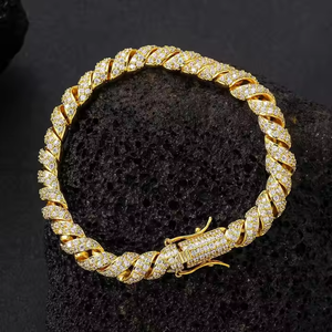 925 Silver Moissanite <b>Rope</b> <b>Chain</b> Necklace Hiphop Style Men's Everyday Wear Micro Insert Design - Product Image 4