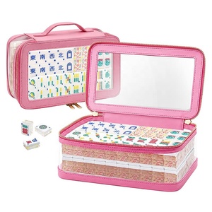 Mahjong Americano Floral de Cristal en Bolsa con Cierre - Product Image 1