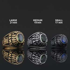 Anillo de Graduación Universitario BOJ MCollege Ring 011 Personalizado en Plata con Diamantes, Unisex, Certificado por GIA, Micro, Bajo Precio - Product Image 4