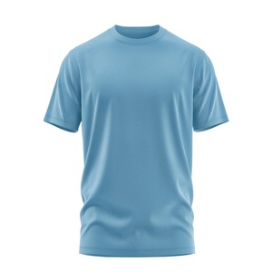 T-shirt décontracté pour homme en jersey, 100% coton, col rond, manches courtes, séchage rapide et respirant, logo personnalisé, prix de gros - Product Image 1
