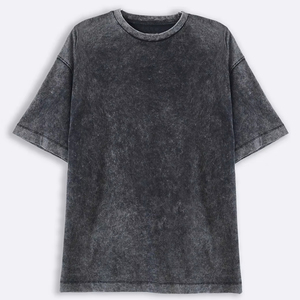 T-shirt homme délavé à l'acide, coupe ample, en coton vieilli, style vintage - Product Image 1