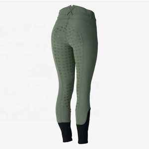 Pantalon d'équitation blanc pour femme à faible MOQ, prix d'usine, avec passants pour ceinture - Product Image 3