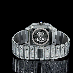 Reloj de Lujo con Diamantes Moissanite VVS, Esqueleto de Acero Inoxidable, Cuarzo Analógico, Alta Calidad, Estilo Hip Hop, Regalo de Joyería para Hombre - Product Image 3