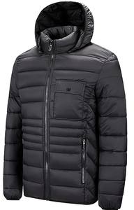 Doudoune matelassée légère pour homme, nouvelle collection hiver, avec col montant, logo personnalisé sur le devant et rembourrage en duvet chaud - Product Image 3