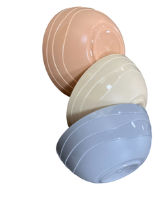 LONGNEW Custom OEM Salad Bowl <b>Set</b> Ribbed Exterior PET Plastic Soup Ramen Bowl Shatterproof Food Grade Serving Bowls - Product Image 3